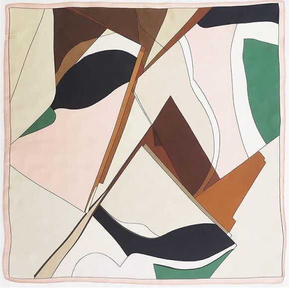 Abstract Silky Scarf  - Picture 2 of 4